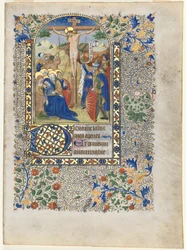 Hoja de un Libro de Horas: La Crucifixión, Horas de la Cruz, c. 1435
