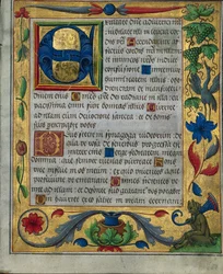 Hoja de un Salterio y Libro de Oraciones...1 de 3 hojas excisadas, c. 1524