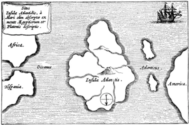 Isla legendaria de la Atlántida