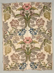 Longitud de textil de brocado, siglo XVIII