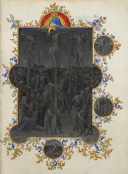Las muy ricas horas del duque de Berry, Folio 153r - La muerte de Cristo