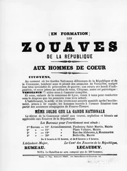Los zuavos, de los carteles políticos franceses de la Comuna de París, mayo de 1871