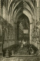 Interior de la Catedral de Lichfield, mirando al Oeste, 1898