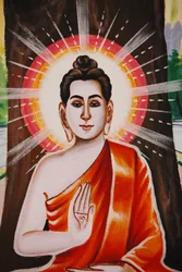 Vida del Buda Enseñando las cuatro nobles verdades, Siem Reap, Camboya