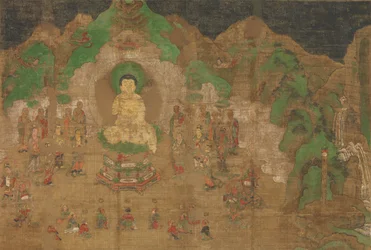 Vida de Buda: La conversión del rey Bimbisara, principios del siglo XV