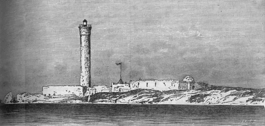 Faro en la isla de Paros, Alejandría, c1882