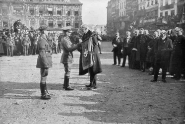 Lille siendo liberada por el 5º Ejército Británico, Francia, 17 de octubre de 1918