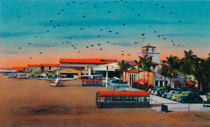 Campo Lindbergh y edificio de administración. San Diego, California, c1941