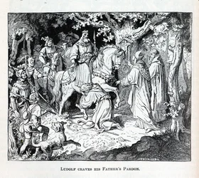 Liudolf pide perdón a su padre, 1882