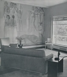 Sala de estar en la residencia Cafritz en Georgetown, cerca de Washington D.C., 1942