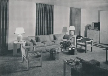 Sala de estar en el apartamento de Samuel A. Marx, 1942