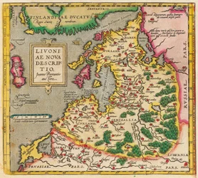 Mapa de Livonia, Livoniae Nova Descriptio, 1573-1578