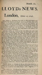 Lloyds News. Londres, 15 de octubre de 1696 - Numb. 20, 1928