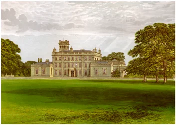 Locko Park, Derbyshire, hogar de la familia Drury-Lowe, c1880