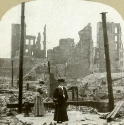 Mirando al noreste desde la esquina de Ellis y Powell Sts, 1906