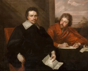 Lord Strafford y su secretario Sir P Mainwaring, 1800