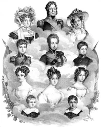 Luis Felipe, Rey de Francia, y su familia, siglo XIX