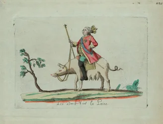 Luis monta un cerdo, 1791