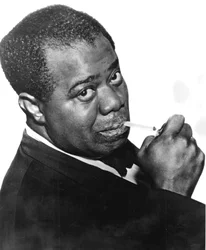 Louis Satchmo Armstrong c1898-1971, trompetista y cantante de jazz estadounidense