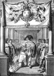 Luis XIII de Francia conferiendo la Orden del Espíritu Santo