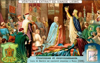 Luis de Baviera coronado emperador de Roma en 1328