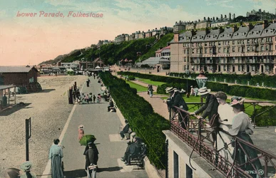 Lower Parade, Folkestone, finales del siglo XIX-principios del siglo XX