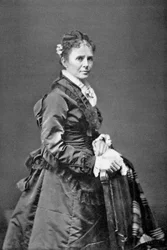 Lucretia Garfield, esposa del presidente estadounidense James A. Garfield, finales del siglo XIX, 1908