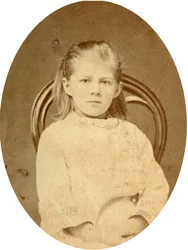 Liubov Dostoievskaya, hija del escritor Fiódor Dostoievski, década de 1870