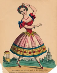 Madame Auriol como Colombina, c. 1849