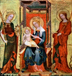 Madonna Entre Santa Catalina y Margarita, c1360 1955