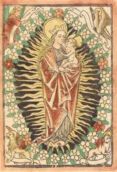 Madonna y el Niño en un rosario