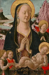 Madonna y Niño con Ángeles