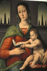 Madonna y niño, siglo XV, museo Piersanti, Matelica, Marche, Italia