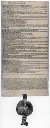 Magna Carta, carta inglesa originalmente emitida en 1215
