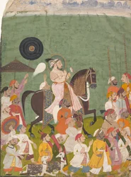 Maharana Jagat Singh II en procesión, ca. 1745