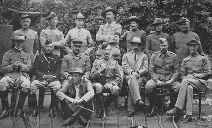 Mayor-General Baden-Powell y los Hombres Principales que lo Ayudaron a Defender Mafeking, 1900