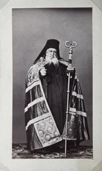 Makarios, arzobispo del Monasterio de San Panteleimon en el Monte Athos, Grecia, 1870s