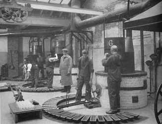 Fabricación de Metal de Impresión Fryotype en la Fundición de Londres, 1919