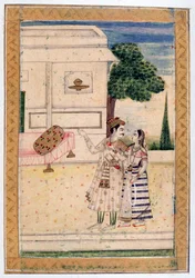 Malavi Ragini, Álbum Ragamala, Escuela de Rajasthan, siglo XIX