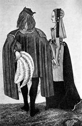 Traje masculino y femenino, finales del siglo XV-principios del siglo XVI, 1910