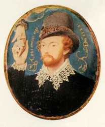 Hombre Apretando una Mano desde una Nube, 1588, 1947