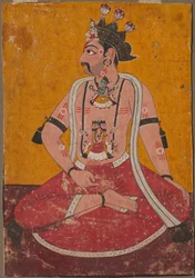 Man Dhata en posición de yogui, c. 1690-1700