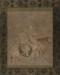 Hombre y mujer a caballo