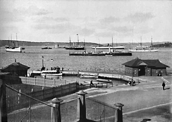 Escaleras Man o War y Farm Cove, c1900