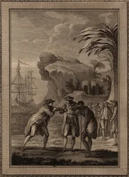 Hombre vende a una mujer esclava, 1775