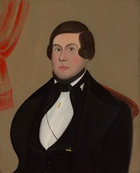 Hombre con lápiz de oro, ca. 1850