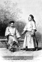 Ministros manchúes, jefes de banqueros, c1890