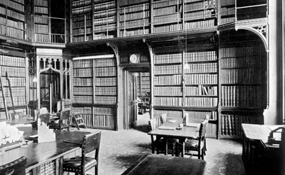 Sala de mapas, Biblioteca de la Cámara de los Comunes, Palacio de Westminster, Londres, c1905