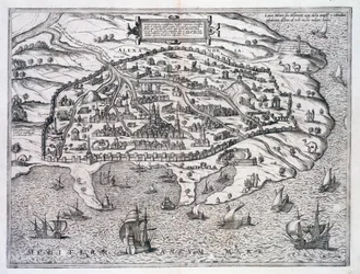 Mapa de Alejandría, Egipto, c. 1625