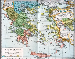 Mapa de la antigua Grecia, 1902